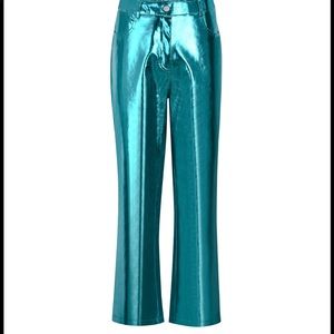 Amy Lynn Lupe small blue metallic trousers